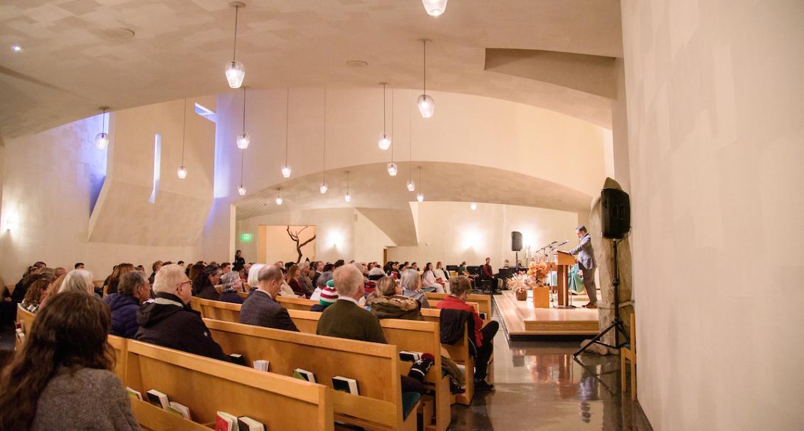 Inside the Chapel of St. Ignatius during Mass