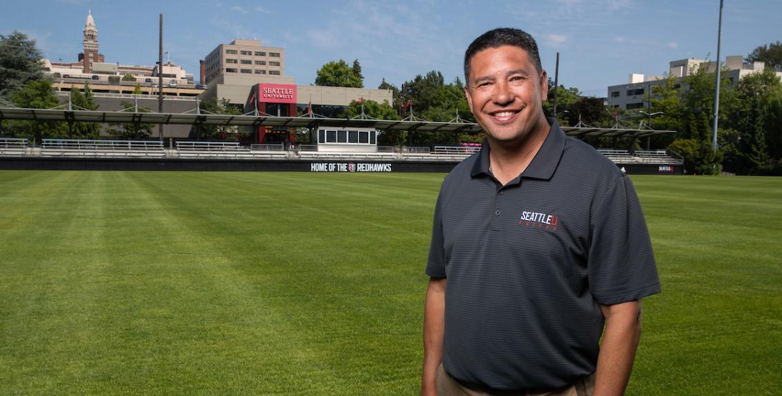 New men's soccer coach Nate Daligcon