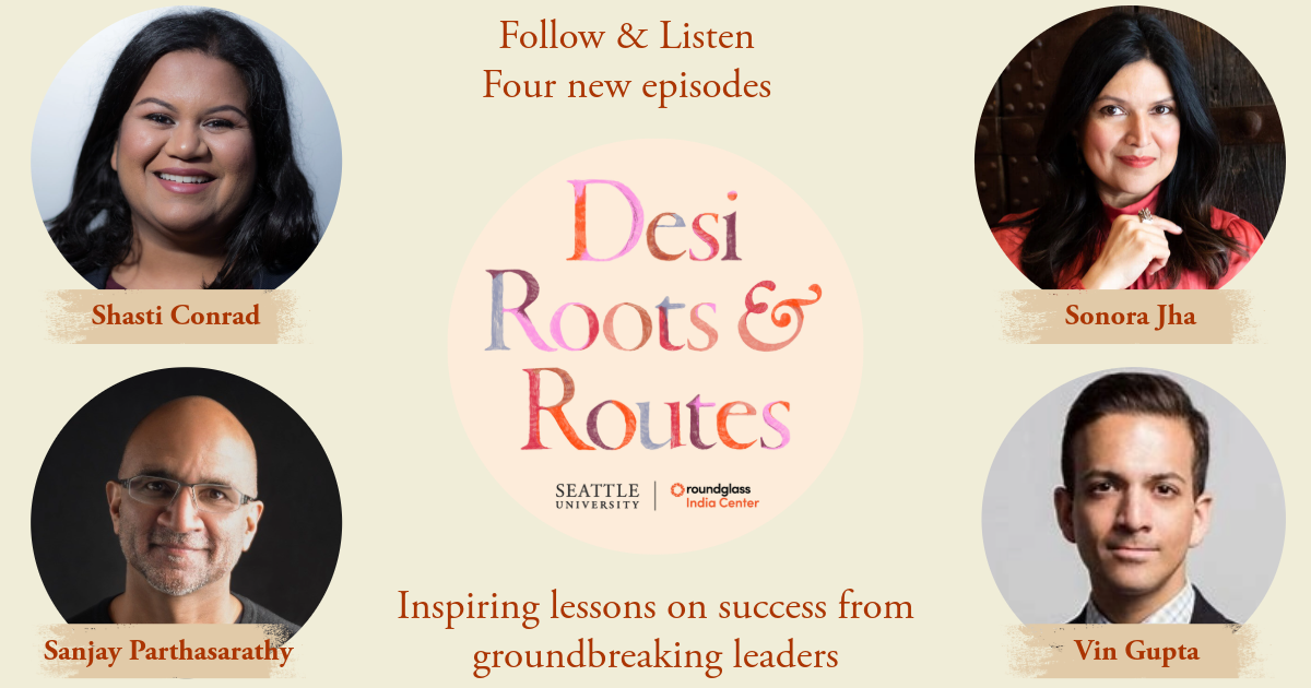 Desi Roots podcast graphic banner